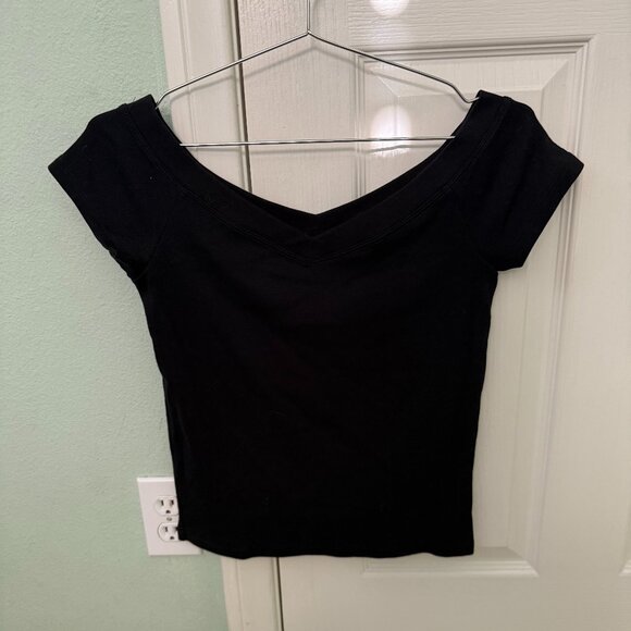 Tna HOMESTRETCH™ OFF-SHOULDER TOP (Black, M) - Picture 2 of 9